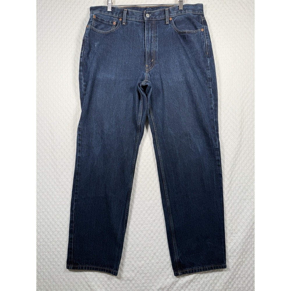 Levi's 550 Mens Fits 38x32 Blue Dark Wash Relaxed Fit Straight Leg Denim‎ Jeans